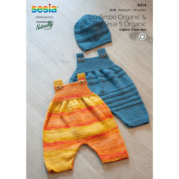 Romper and Hat Knitting Pattern (K414)-Needlecraft Patterns-Wentworth Distributors-Printed-Wild & Woolly Yarns