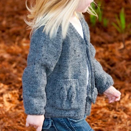Spearmint Leaf Cardigan Knitting Pattern -8PLY (LF09)-Pattern-Wild and Woolly Yarns