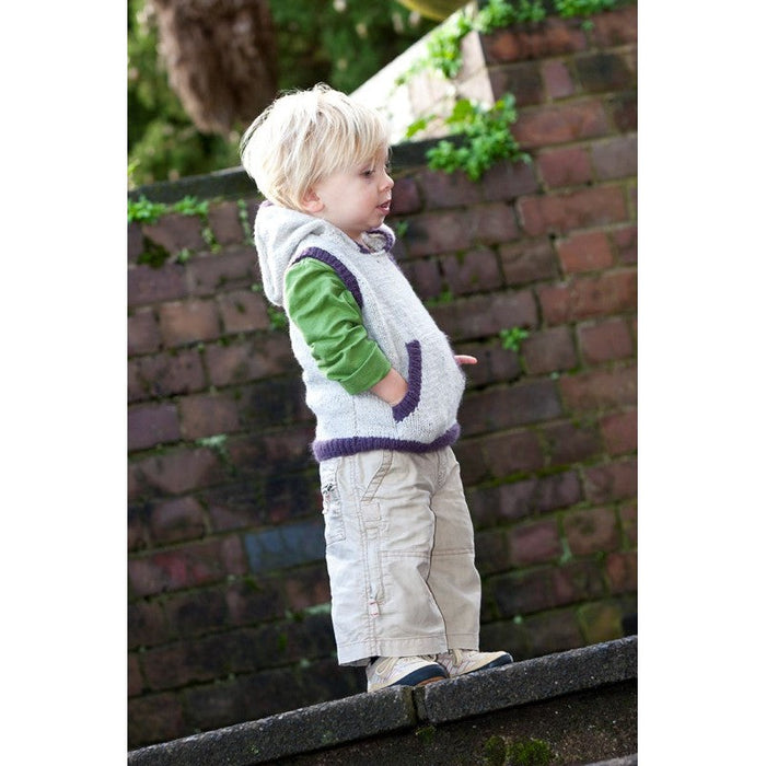 Sugar Baby Hoodie Knitting Pattern - 8Ply (LF15)-Needlecraft Patterns-Lisa F Design-Wild & Woolly Yarns