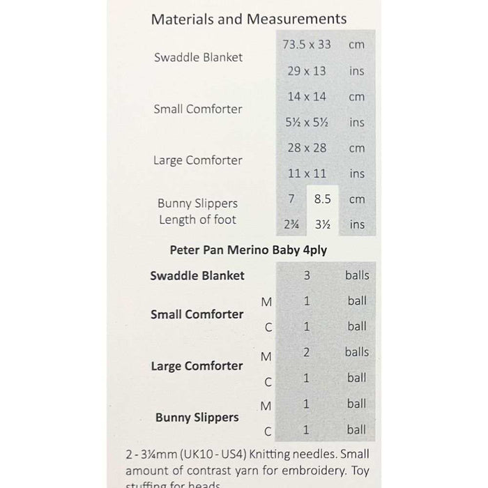 Swaddle Blanket, Comforter & Slippers Knitting PatternP1265-Needlecraft Patterns-Wentworth Distributors-Wild & Woolly Yarns
