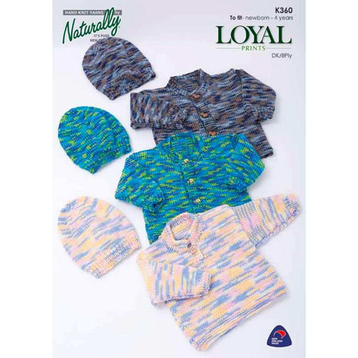 Sweater, Cardigan & Hat Knitting Pattern (K360)-Needlecraft Patterns-Wentworth Distributors-Printed-Wild & Woolly Yarns