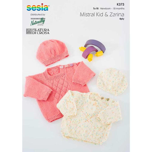 Sweater & Hat Knitting Pattern (K373)-Needlecraft Patterns-Wentworth Distributors-Wild & Woolly Yarns
