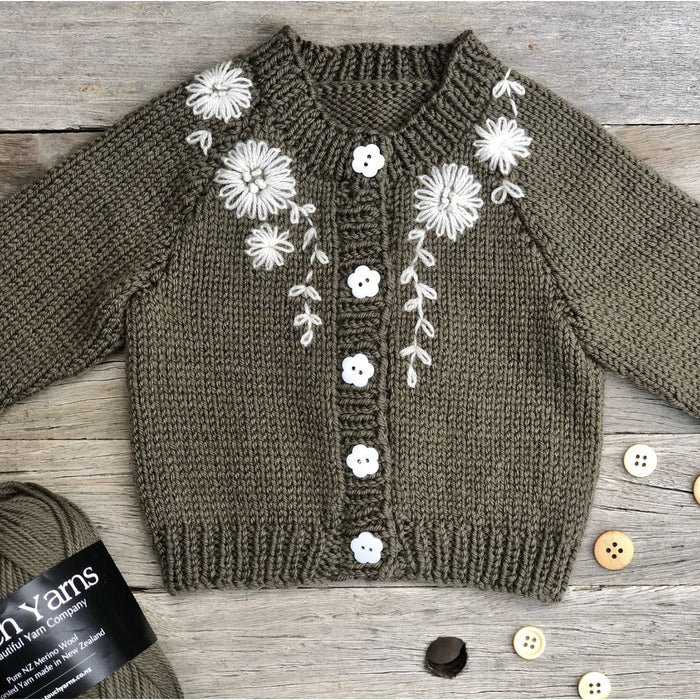 Tabitha Cardigan Knitting Pattern #115-Needlecraft Patterns-Touch Yarns-Wild & Woolly Yarns