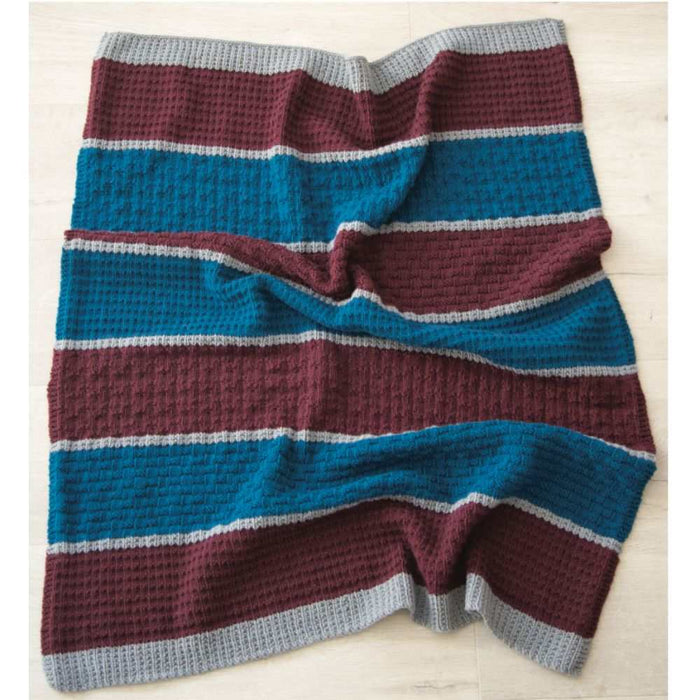 Textured Baby Blanket Knitting Pattern (K411)**-Needlecraft Patterns-Wentworth Distributors-Printed-Wild & Woolly Yarns