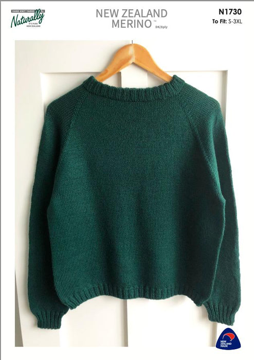 Top Down His & Her's Jumper Knitting Pattern (N1730)-Needlecraft Patterns-Wentworth Distributors-Printed-Wild & Woolly Yarns