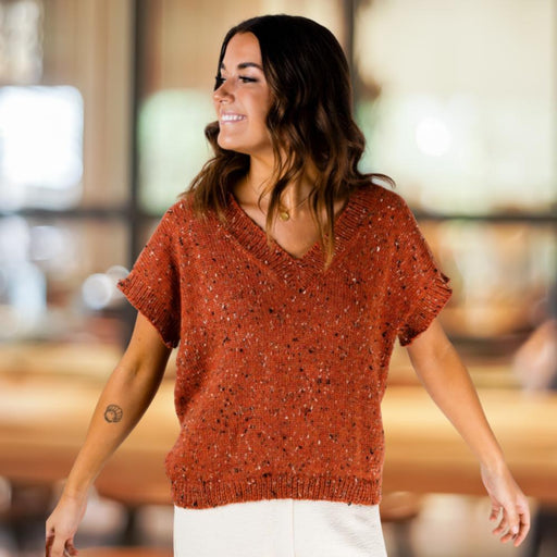 Tweed V Neck Vest Knitting Pattern (AP1221)-Needlecraft Patterns-Alpaca Yarns-Printed-Wild & Woolly Yarns