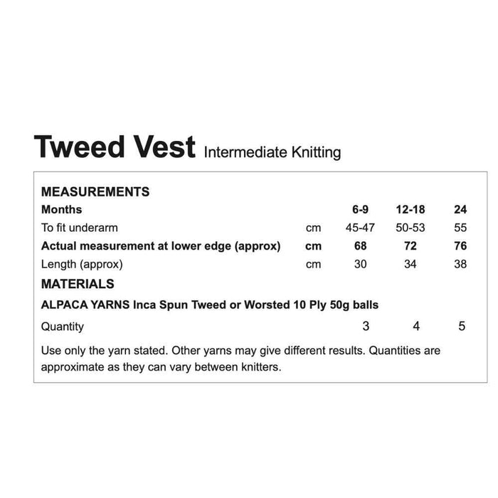 Tweed Vest - 10Ply (AP1220)-Needlecraft Patterns-Alpaca Yarns-Printed-Wild & Woolly Yarns