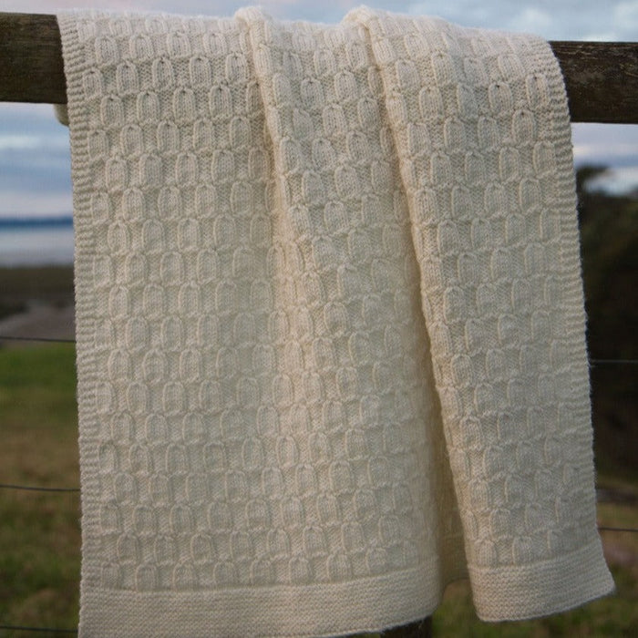 Waffle Blanket Knitting Pattern - 8Ply (BC57)-Pattern-Wild and Woolly Yarns