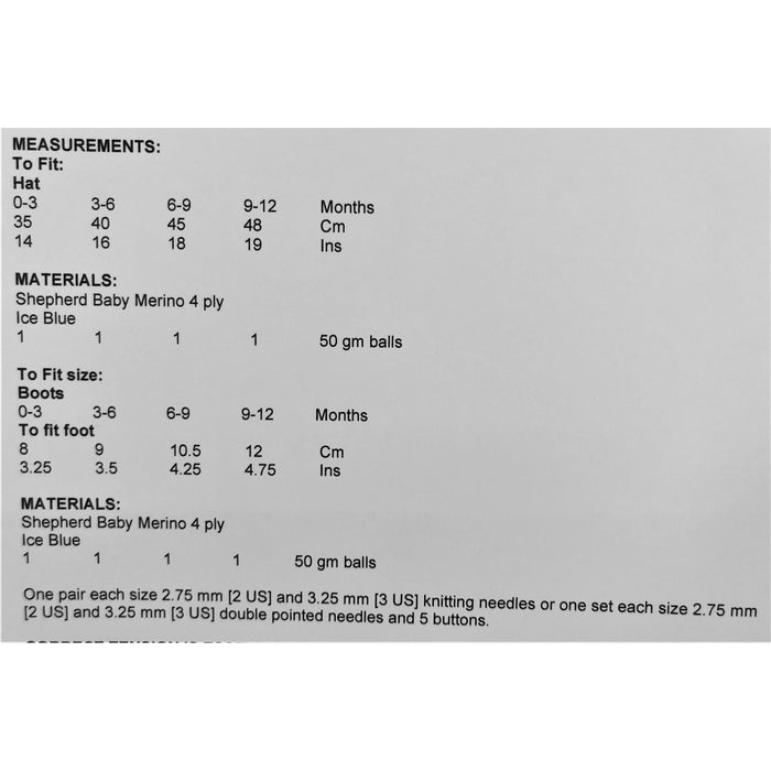 Walker Hat & Boots Knitting Pattern - 4Ply (BC25)-Needlecraft Patterns-Lisa F Design-Wild & Woolly Yarns