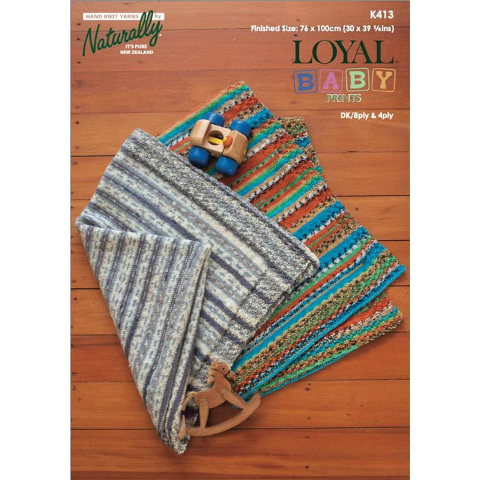 Baby Blanket Knitting Pattern (K413)-Pattern-Wild and Woolly Yarns