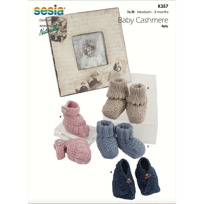 Booties Knitting Pattern (K357)-Pattern-Wild and Woolly Yarns