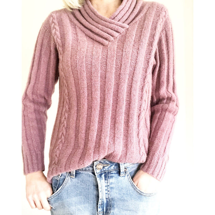 Cabled Possum Jumper Knitting Pattern #023-Pattern-Wild and Woolly Yarns