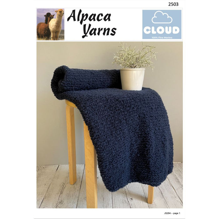 Cosy Blanket & Baby Blanket Knitting Pattern by Alpaca Yarns Cloud.