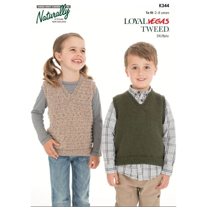 Cosy Vest in Two Styles Knitting Pattern (K344)-Pattern-Wild and Woolly Yarns