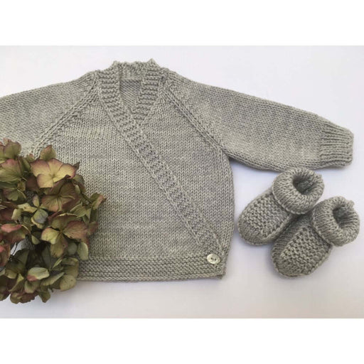 Cross-over Cardigan, Hat & Booties Knitting Pattern (K616)-Pattern-Wild and Woolly Yarns