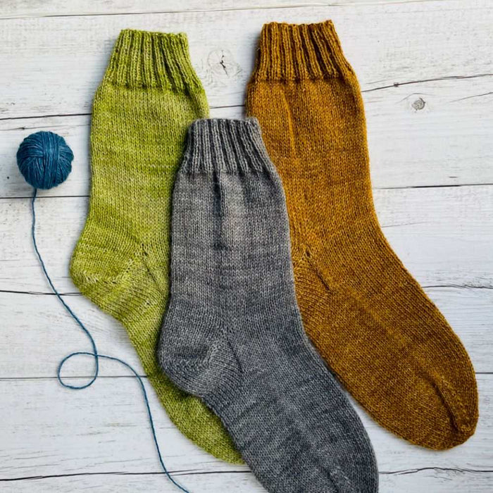 Easy Sox Knitting Pattern (AP1306)-Pattern-Wild and Woolly Yarns