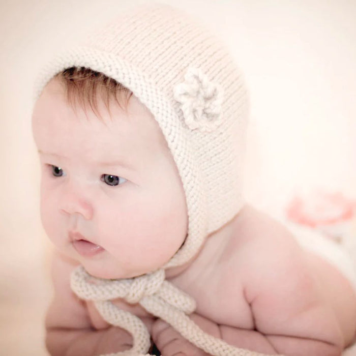Flora Bonnet Knitting Pattern - 8Ply (BC84)-Pattern-Wild and Woolly Yarns