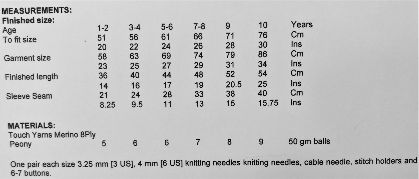 Harmony Cardigan Knitting Pattern - 8Ply (LF32)-Pattern-Wild and Woolly Yarns