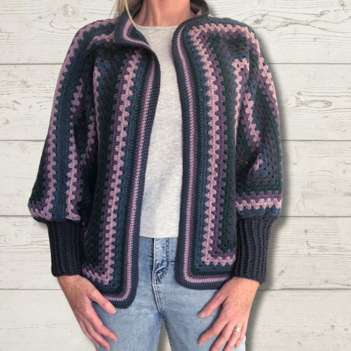 Hexagon Crochet Jacket Pattern (N1733)-Pattern-Wild and Woolly Yarns