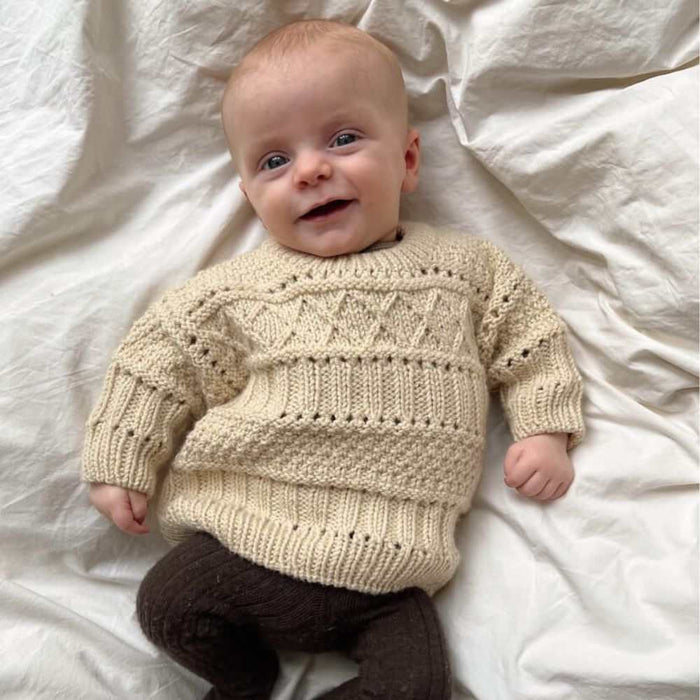 Ingrid Sweater Baby Knitting Pattern - PetiteKnit-Pattern-Wild and Woolly Yarns