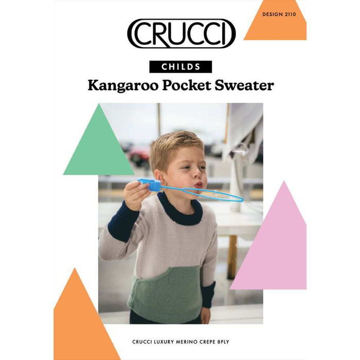 Kangaroo Pocket Sweater Knitting Pattern (CRU2110)-Pattern-Wild and Woolly Yarns