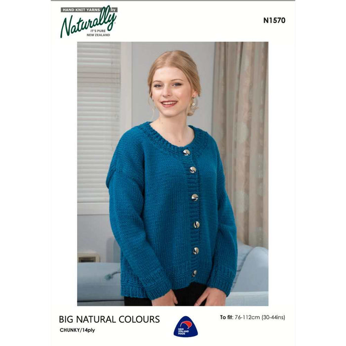 Oversized Cardigan Knitting Pattern (N1570)-Pattern-Wild and Woolly Yarns
