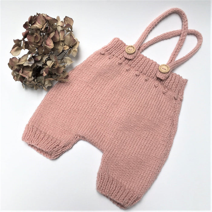 Popcorn Rompers Knitting Pattern #095-Pattern-Wild and Woolly Yarns