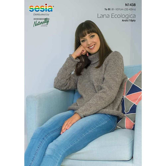 Rolled Edges Sweater Knitting Pattern (N1438)-Pattern-Wild and Woolly Yarns