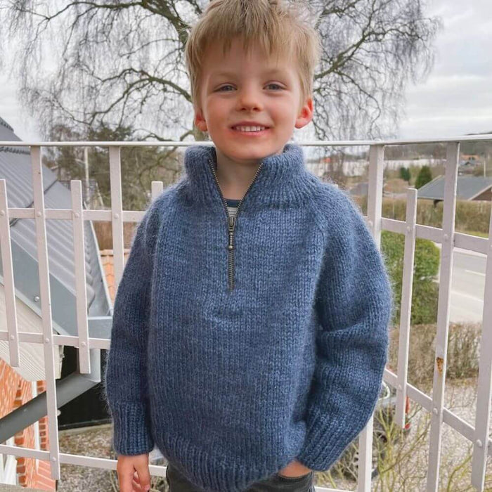 Zipper Sweater Junior Knitting Pattern - PetiteKnit-Pattern-Wild and Woolly Yarns