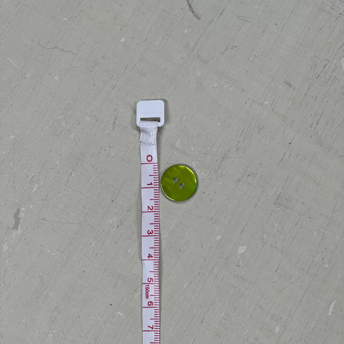 Agoya Shell Buttons - Lime (15mm)-buttons-Trendy Trims-Wild & Woolly Yarns