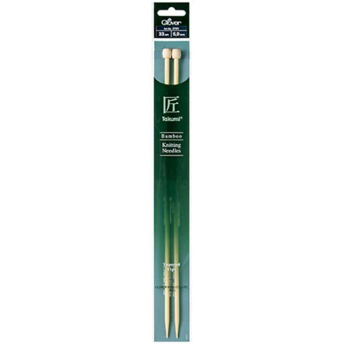 Bamboo Straight Knitting Needles - 33cm-needles & accessories-Knit Knacks-2.00 mm (CL 3731)-Wild & Woolly Yarns