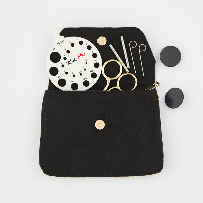 Knitpro Notions Pouch - Coal-needles & accessories-Trendy Trims-Wild & Woolly Yarns