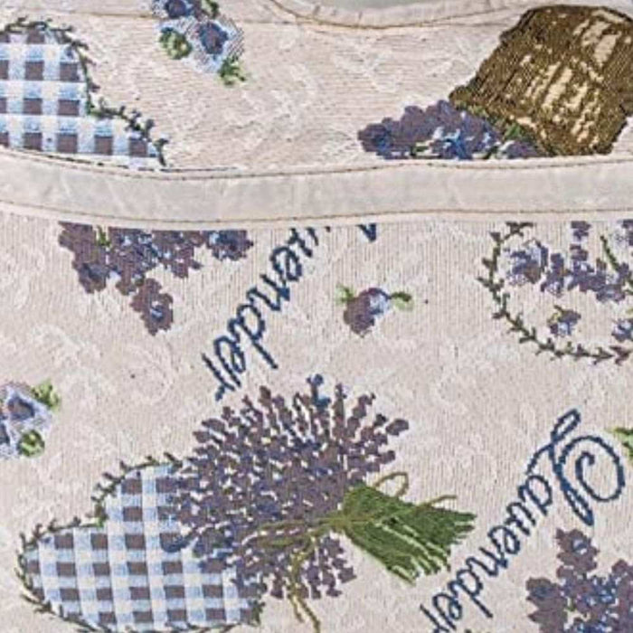 Knitting Storage Bag - Wooden Handle-needles & accessories-Countrywide Yarns-Design 2 - Lavender-Wild & Woolly Yarns