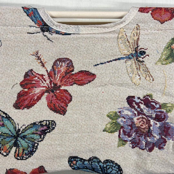Knitting Storage Bag - Wooden Handle-needles & accessories-Countrywide Yarns-Design 3 - Butterflies-Wild & Woolly Yarns