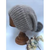 Possum Fur Pom Pom - Small-needles & accessories-Basically Bush-Little Kiwi Grey/Brown 6 cm-Wild & Woolly Yarns