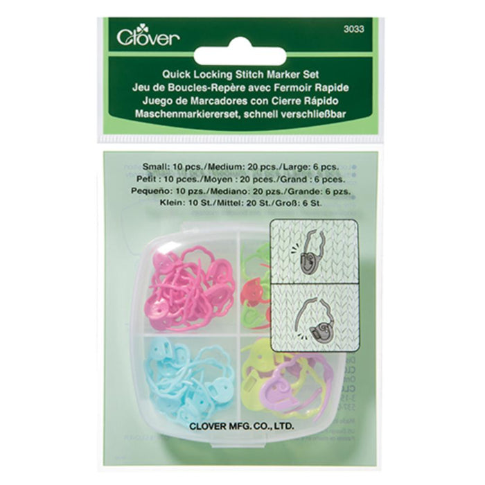 Quick Locking Stitch Marker Set (3033)-needles & accessories-Wild and Woolly Yarns