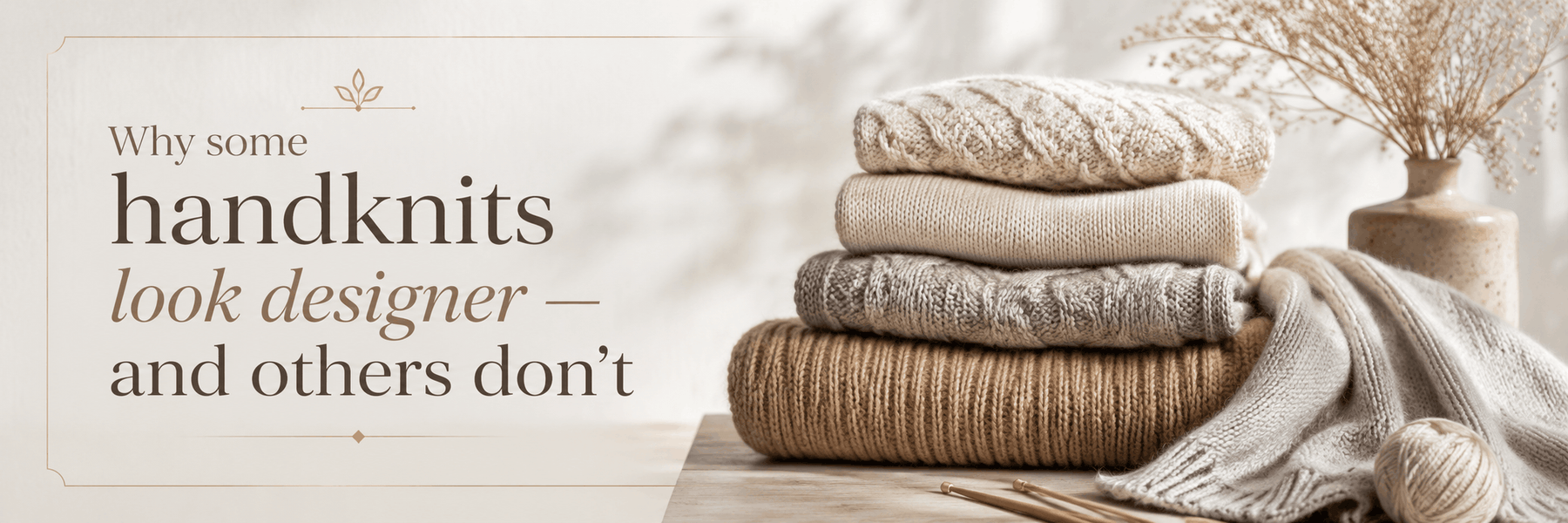 Elegant handknit sweater showcasing smooth fabric, perfect fit, subtle texture, and refined finishing for an expensive look