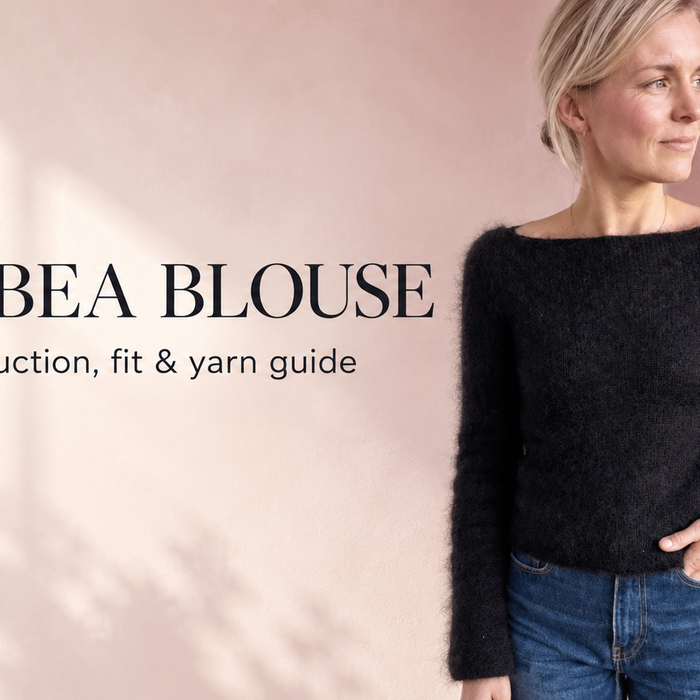 Black PetiteKnit Bea Blouse knitted in silk mohair, shown from the front with a wide boat neckline and softly shaped sleeves.