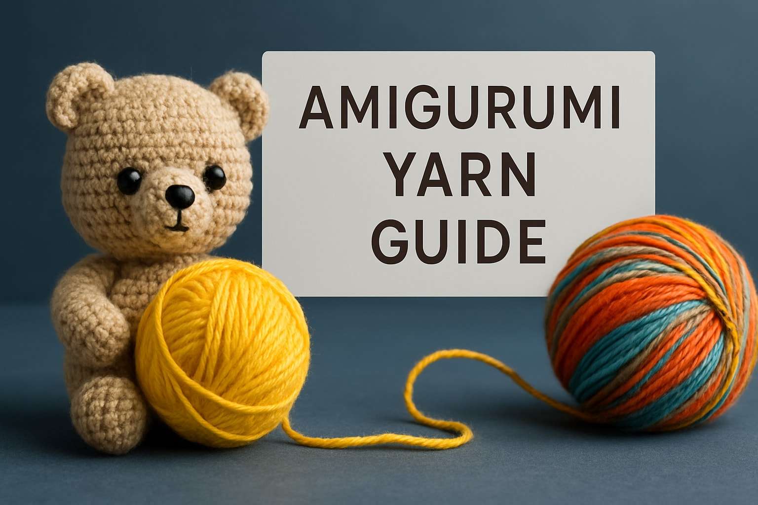 Flat lay of colorful amigurumi yarn balls in various textures and ply for 2026 crafting guide