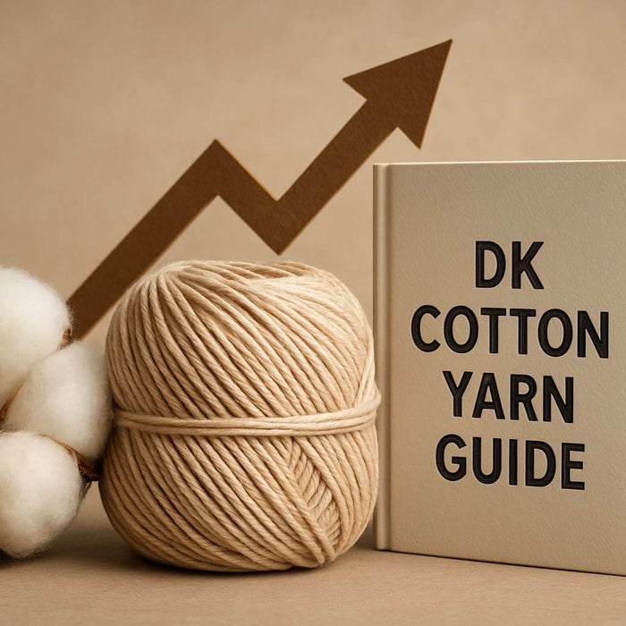 High-quality DK cotton yarn skeins in various colors and textures for crafting projects in 2026