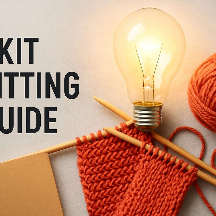High-quality photograph of a modern kit knitting project setup with eco-friendly yarns and needles for creative knitting in 2026