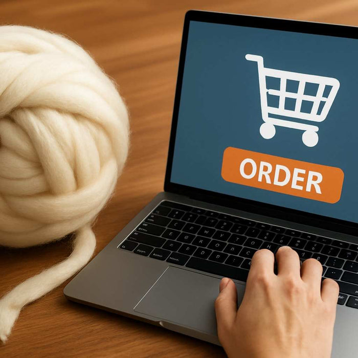 High-quality realistic photograph of several different wool yarns for ordering wool online in 2026 guide