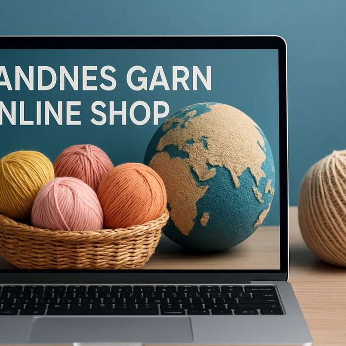 High-quality close-up of Sandnes Garn yarn skeins in various colors at an online shop