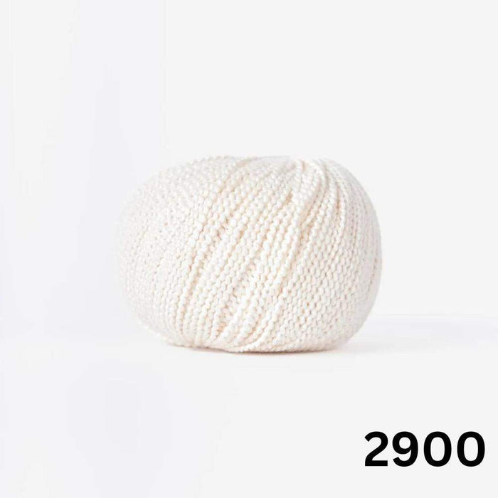 Amano Palma organic cotton 10 ply yarn ball showing soft, textured aran weight fiber for summer knitting and crochet projects