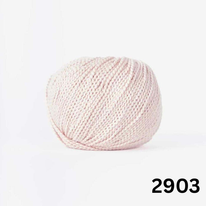 Amano Palma Organic Cotton 10 ply yarn ball showing textured aran weight cotton fiber