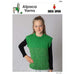 Children's knitted crew neck vest with two-color design and textured detail