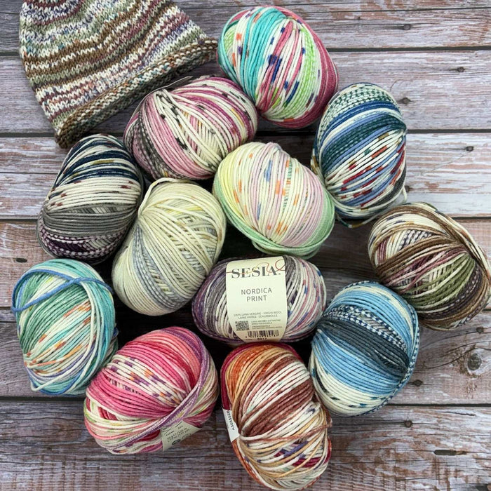 Sesia Nordica Prints - 8ply Italian Merino-Yarn-Wentworth Distributors-Summer Bedding (0179)-Wild & Woolly Yarns