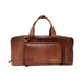 Project 105 Knitting Project Bag in walnut handcrafted leather with zipper and adjustable strap