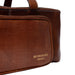 Project 105 Knitting Project Bag in walnut leather with spacious compartments and metal zipper closure