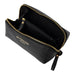 Black Project 36 Knitting Project Bag made of handcrafted urban leather with metal zipper and multiple compartments